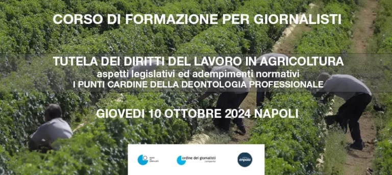 Formazione Enpaia: il 10 ottobre a Napoli nuovo corso per giornalisti